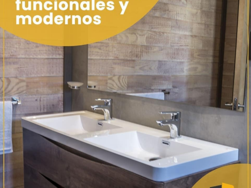 Muebles madera baño Chile 