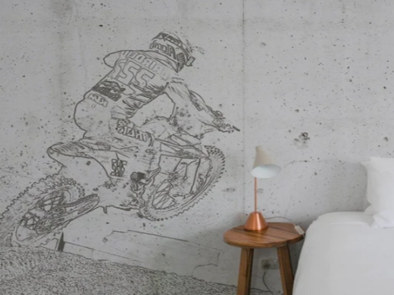 Papel mural moto 