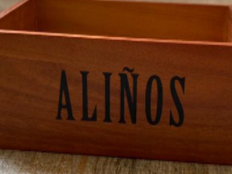 Caja aliños madera 