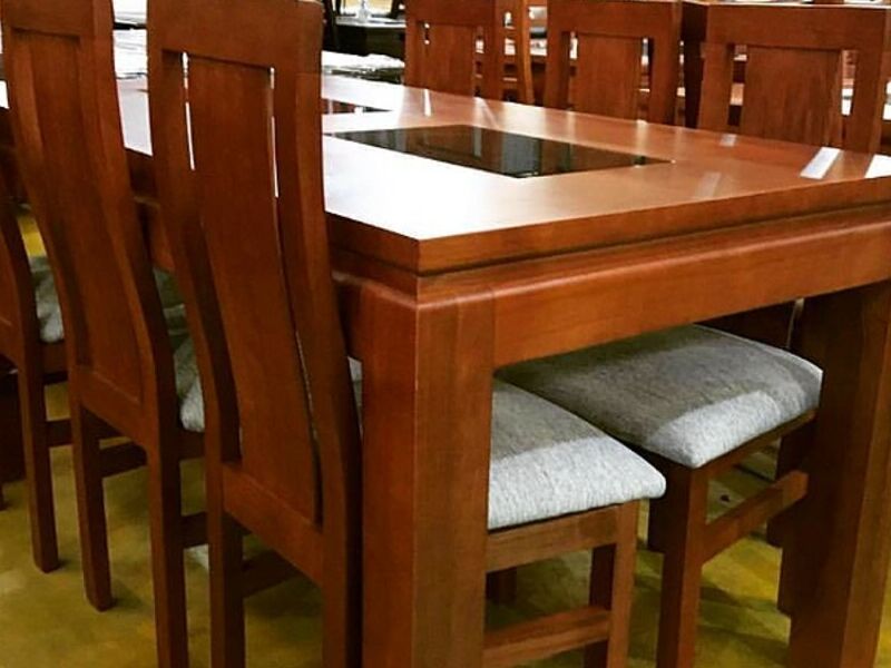 JUEGO COMEDOR 6 CENTRO VIDRIO PUERTO MONTT