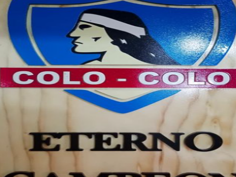 Colo colo en madera 