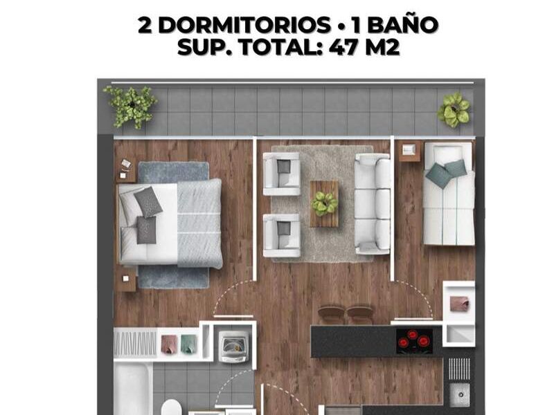 Departamentos 2 dormitorios en Santiago