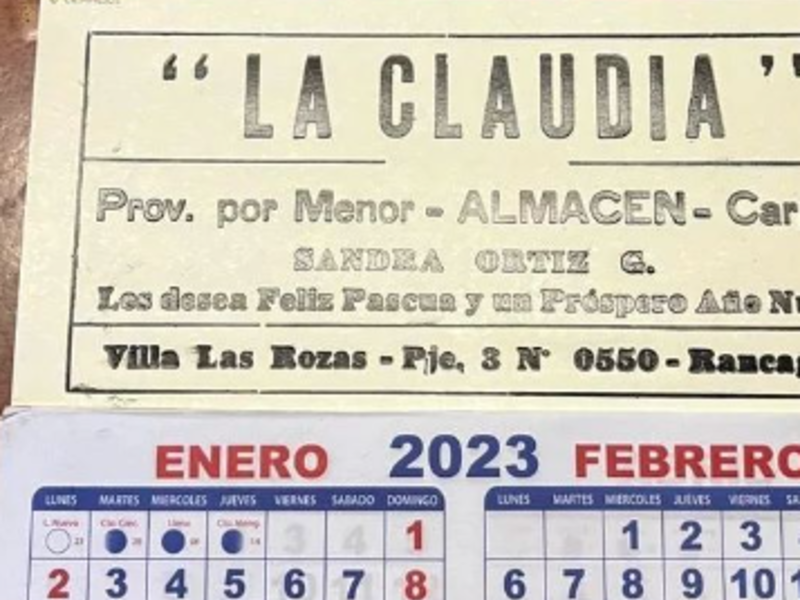 Calendario diseñado Rancagua