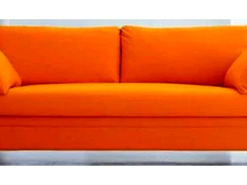 SOFA DOS PLAZAS NARANJA CHILE