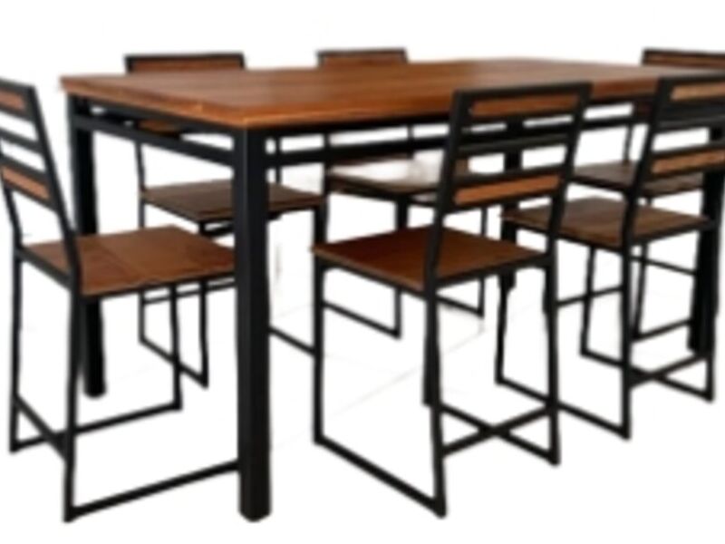 Juego mesa estilo industrial 6 personas Chile
