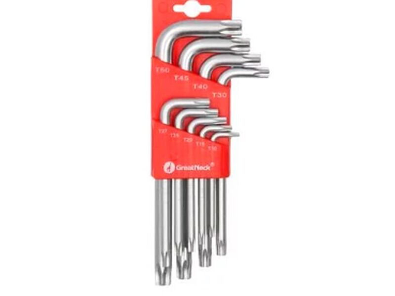 JUEGO DE LLAVES 9 PIEZAS TORX GREAT
