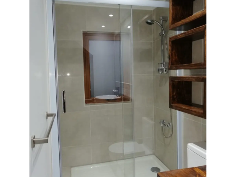 Cortinas cristal baño pelluhue