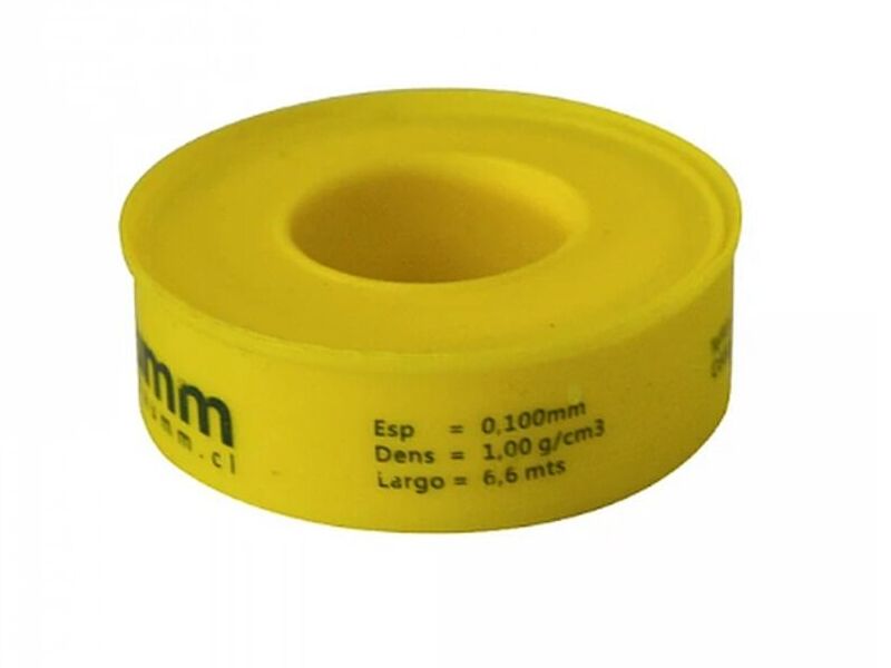 Cinta teflon gas 1/2 amarillo