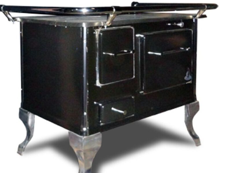 Cocina a Leña 80x56 Negra