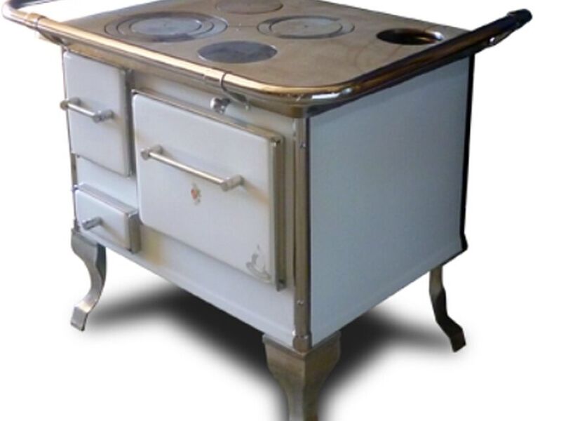 Cocina a Leña 70x56 Blanca
