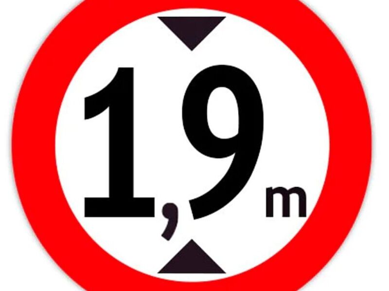 Señalética Altura Máxima 1,9m
