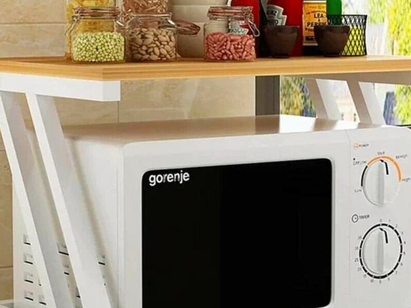 Estante organizador microondas
