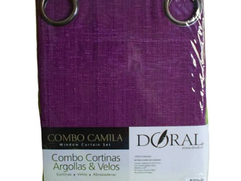 Cortinas 8 piezas Morado Chile