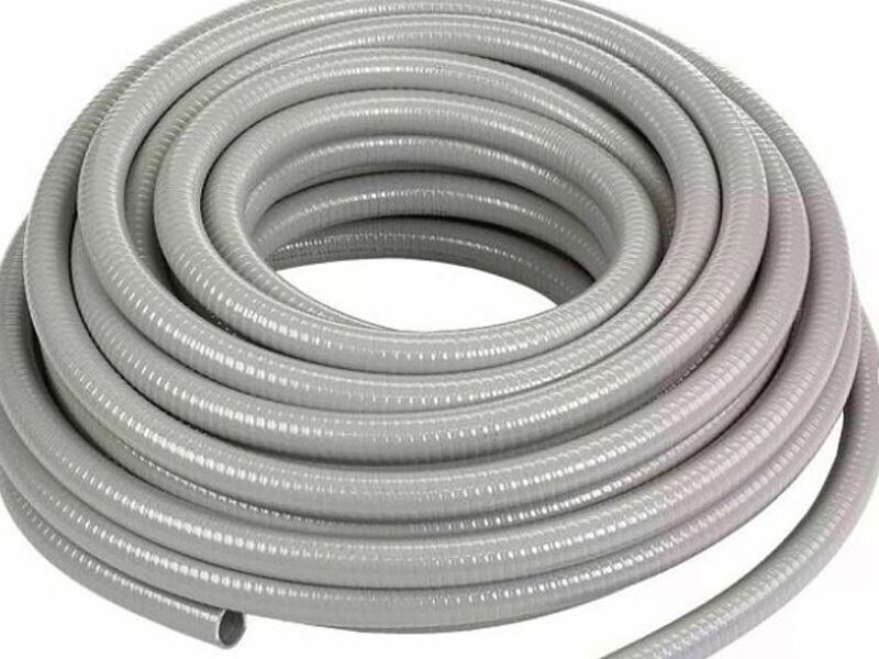 Tubo Flexible Metálico Pvc 32mm Gris Iec
