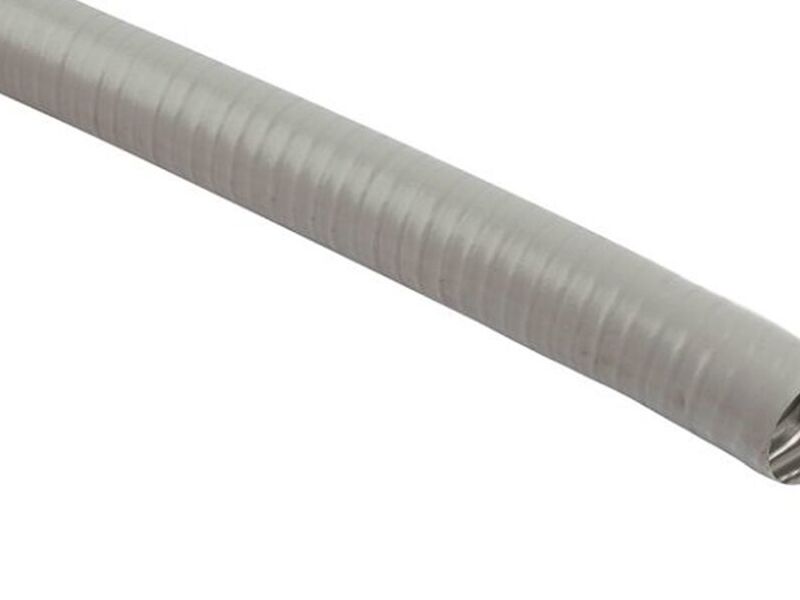 Tubo Flexible Metálico Con 26mm Gris Iec