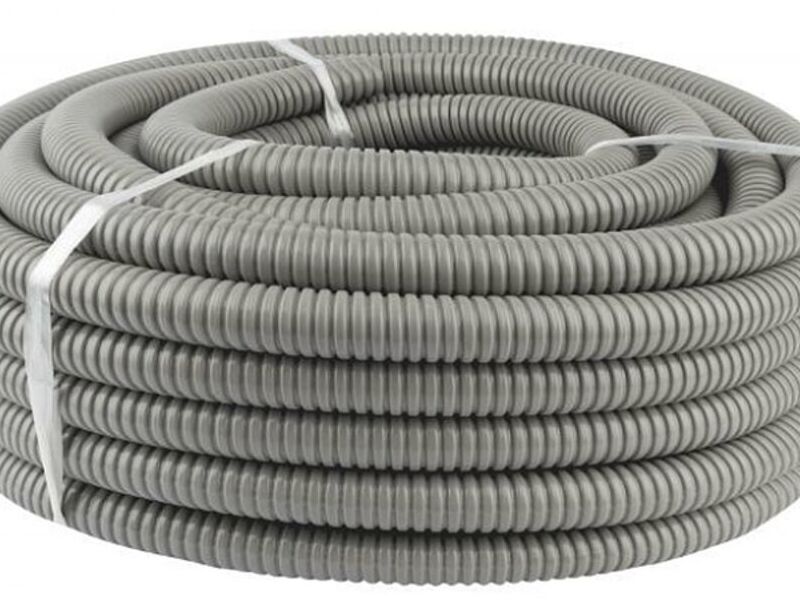 Tubo Flexible Metálico Pvc 20mm Gris Rollo