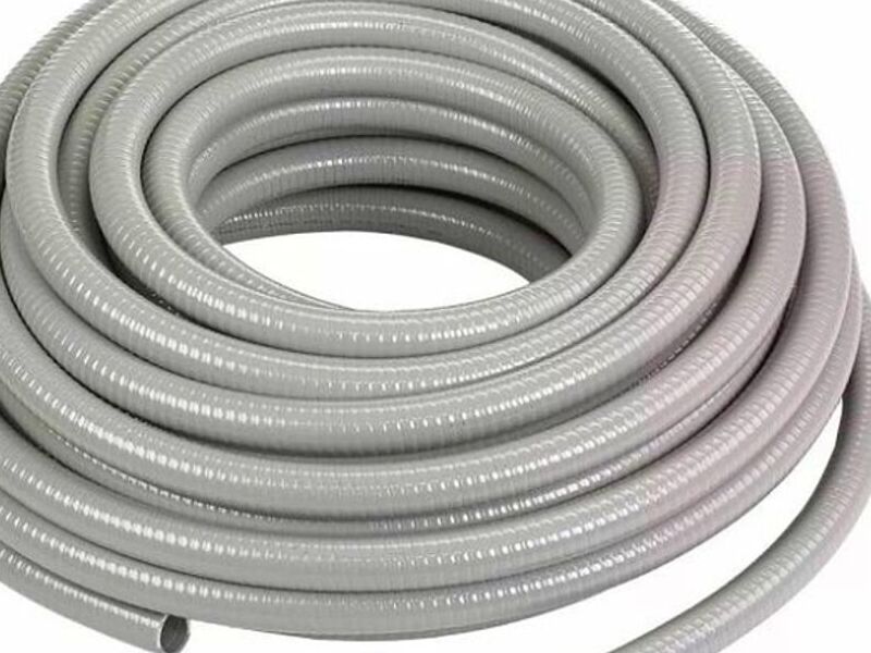 Tubo Flexible Metálico Pvc 22mm Gris Iec