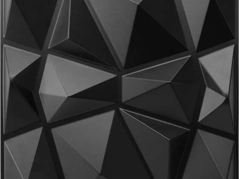 Panel Decorativo 3D PVC Diamond Negro Chile