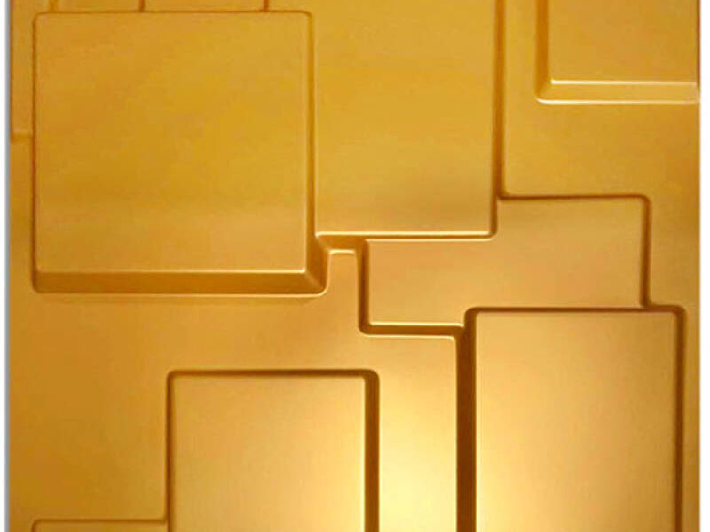 Panel 3D PVC CUBISTA DORADO Chile