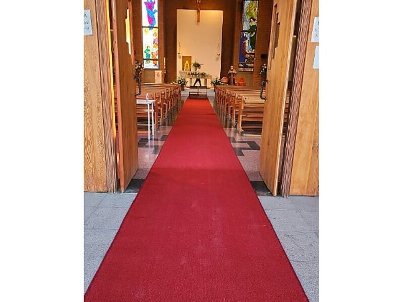 Alfombra Roja Antideslizante para Exteriores