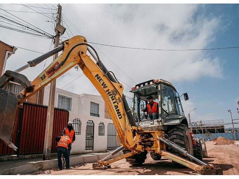 Construcción vías  Calama 