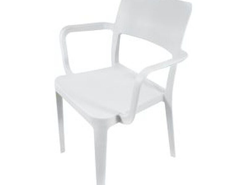 SILLA PLÁSTICA CON APOYA BRAZOS