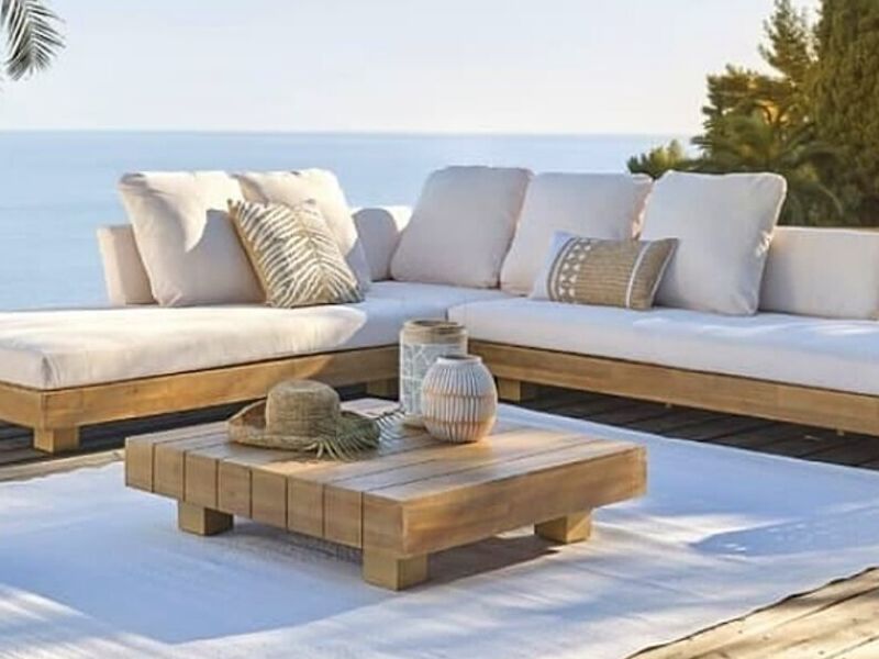 Muebles terraza blanca Chile