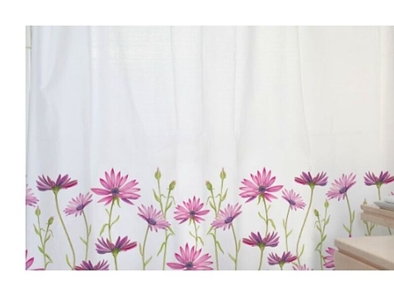 CORTINA DE BAÑO ESTAMPADA MARGARITAS