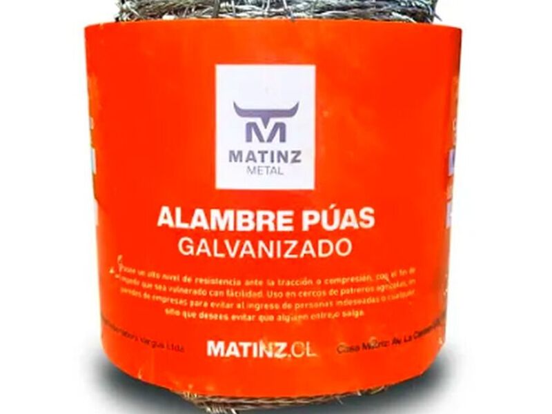 Alambre Púas Galvanizado Calibre BWG 14