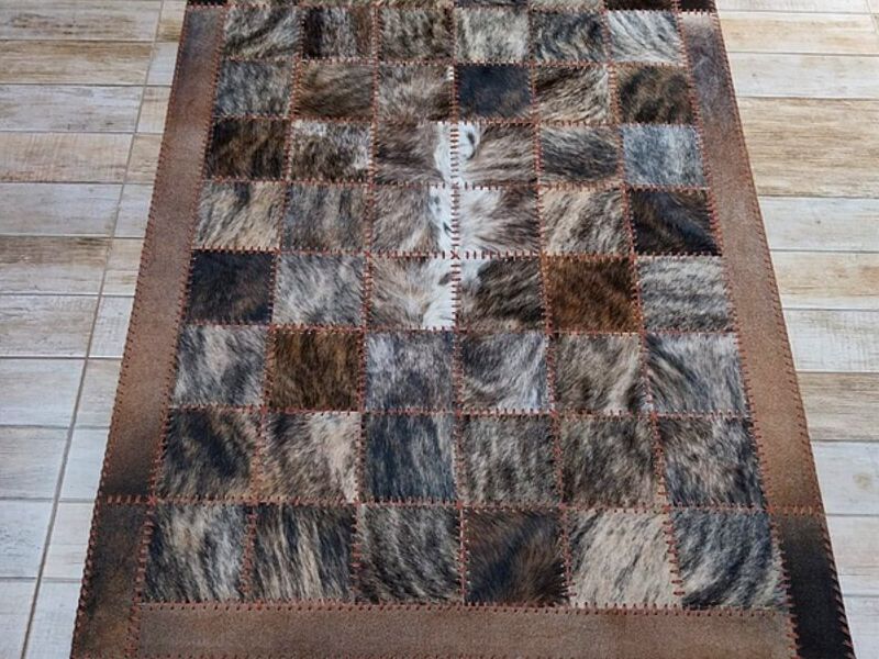 Alfombra Cuero Natural Tientos Río Bueno
