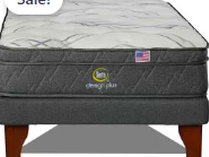 Cama Design Plus de Serta Gris 1,5 Chile