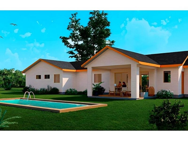 Modelo Casa Prefabricada 116m2 Santiago