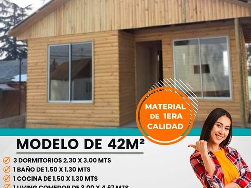 kit  casas prefabricada 42 mt2 Chile 