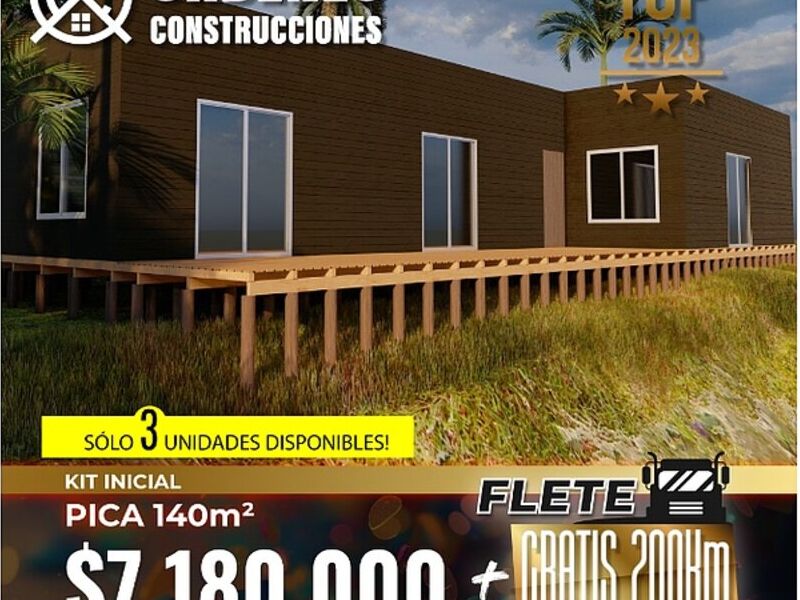 Casas modulares madera 140 m2 Chile 