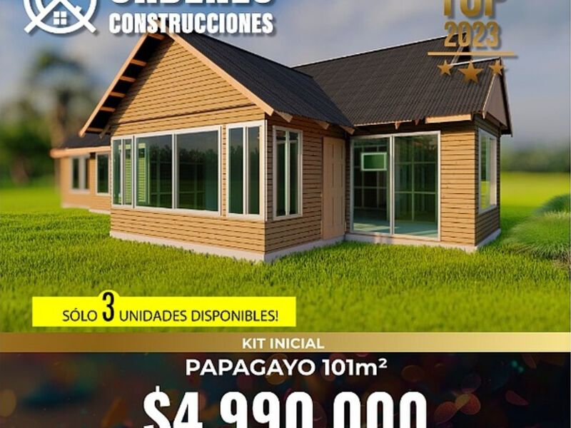 Casas modulares madera 101 m2 Chile 