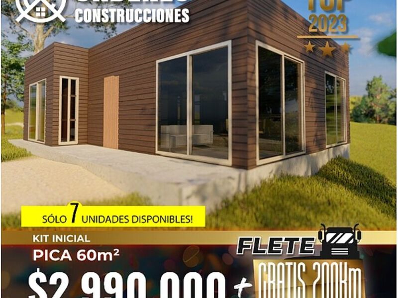 Casas modulares madera 60 m2 Chile 
