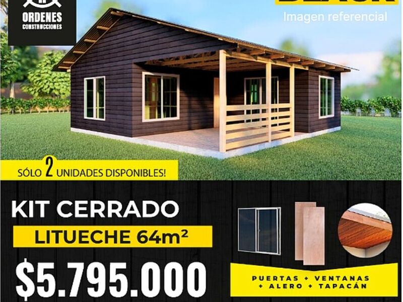 Casas modulares madera 64 m2 Chile 
