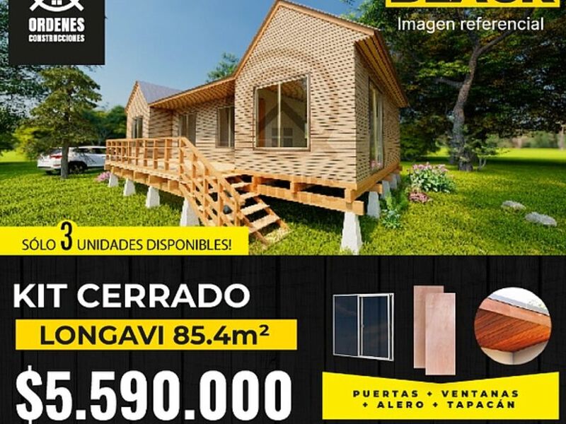 Casas modulares madera 85.5 m2 Chile 