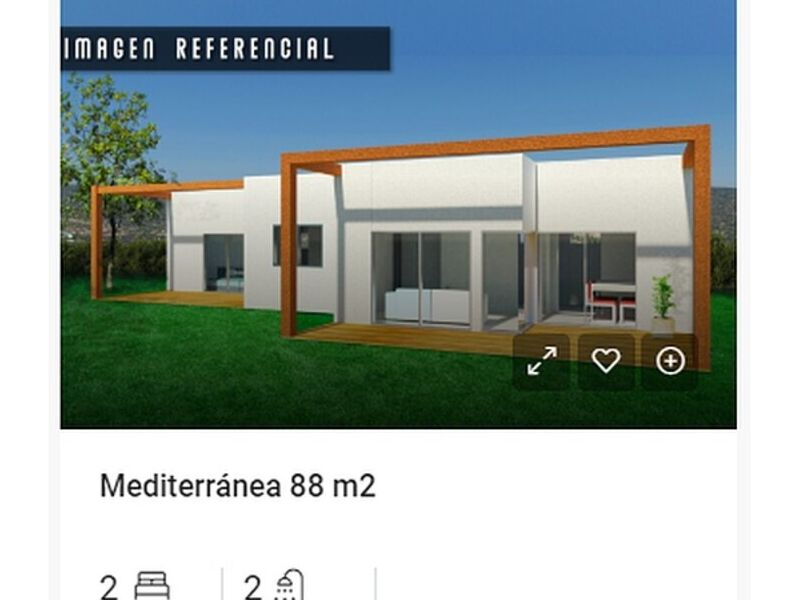 Casas modulares mediterránea  88m2  Chile 
