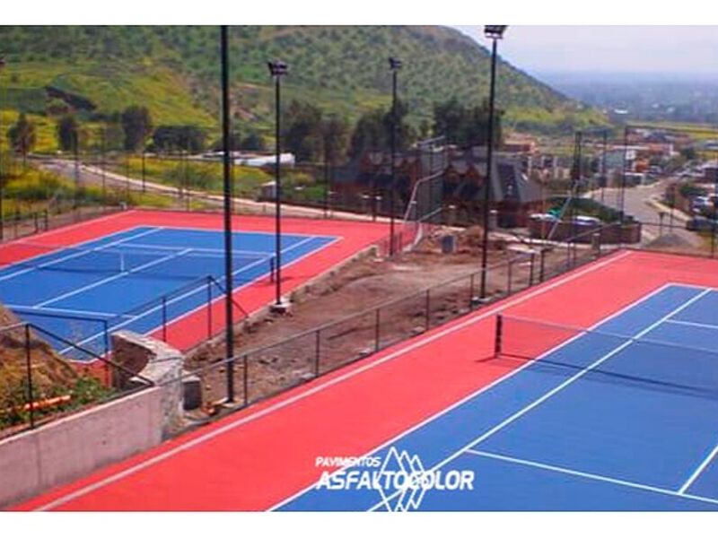Construcción canchas tenis  Chile 