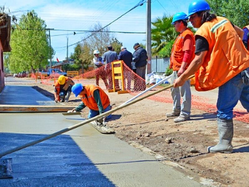Construcción veredas  Chile 