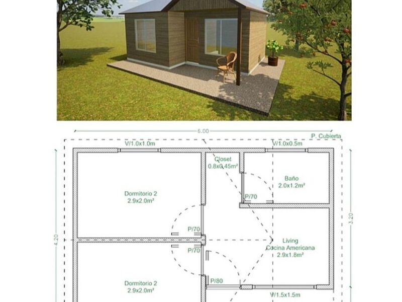 Casa Prefabricada 24 m2 Yumbel