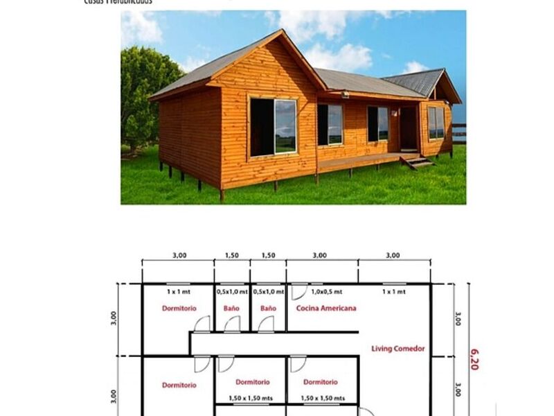 Casa Prefabricada 72 m2 Yumbel