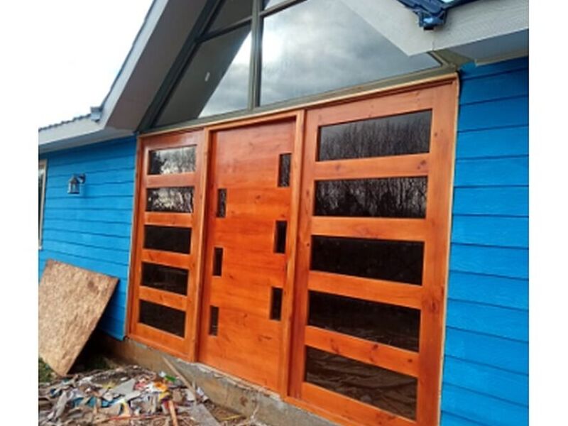 Puerta madera Chile .