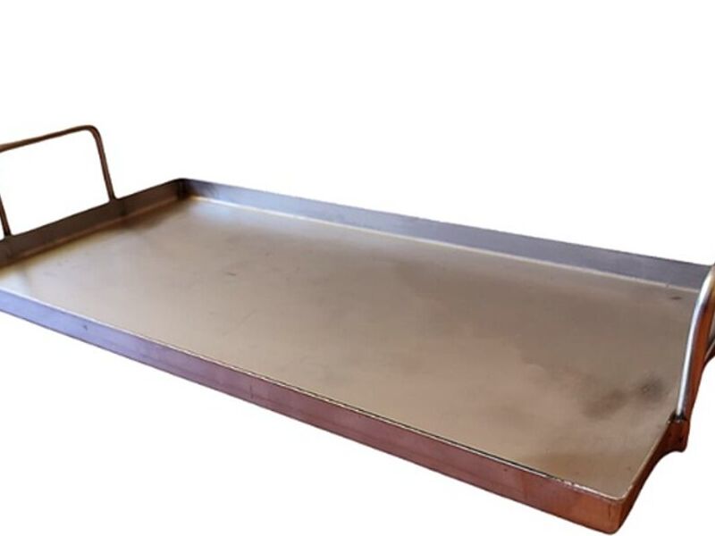 Plancha churrasquera de acero inoxidable