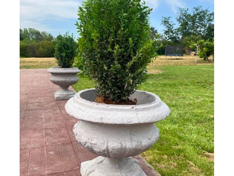 Maceta jardín blanco