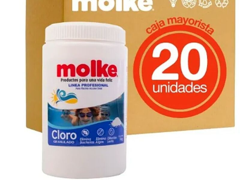 Cloro granulado pote 1 kg caja 20 uds