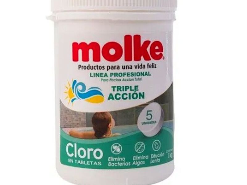Cloro triple acción en tabletas pote 1 kg