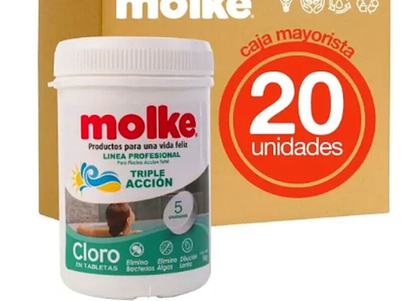 Cloro triple acción en tabletas pote  20 uds