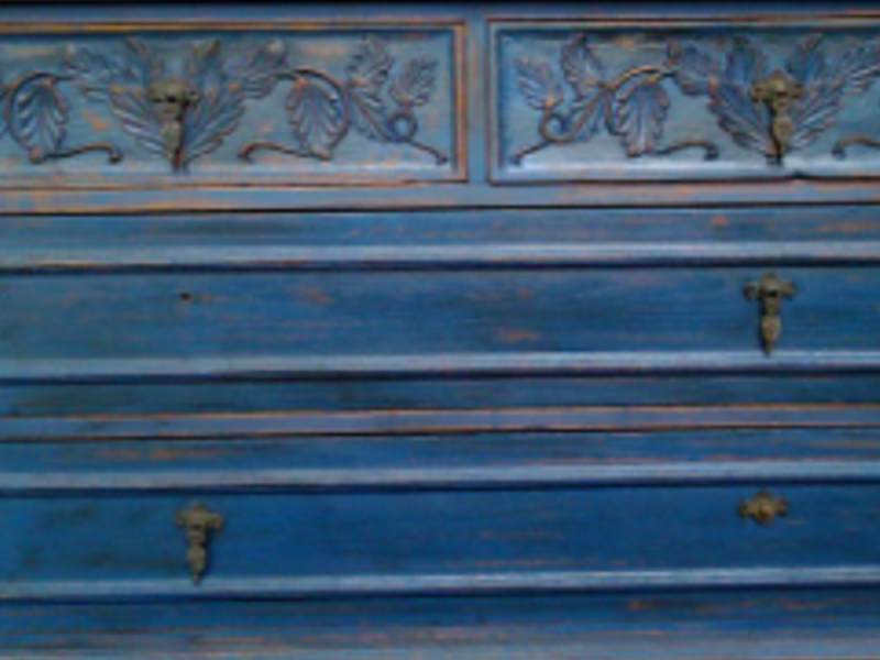 Cómoda rústica azul Chile